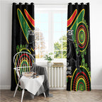 Custom NRL Panthers NAIDOC Week Window Curtain Keep The Fire Burning Indigenous Art