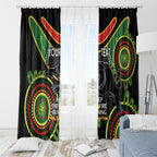 Custom NRL Panthers NAIDOC Week Window Curtain Keep The Fire Burning Indigenous Art