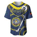 Custom NRL Cowboys NAIDOC Week Baseball Jersey Keep The Fire Burning Indigenous Art