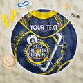 Custom NRL Cowboys NAIDOC Week Beach Blanket Keep The Fire Burning Indigenous Art