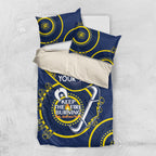 Custom NRL Cowboys NAIDOC Week Bedding Set Keep The Fire Burning Indigenous Art