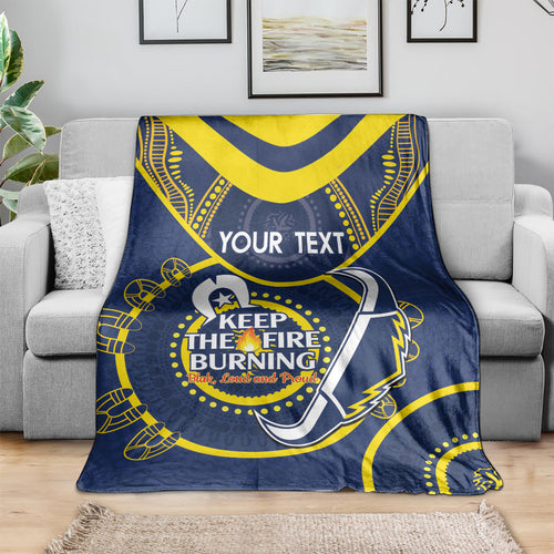 Custom NRL Cowboys NAIDOC Week Blanket Keep The Fire Burning Indigenous Art