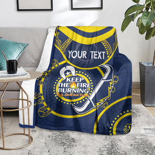 Custom NRL Cowboys NAIDOC Week Blanket Keep The Fire Burning Indigenous Art