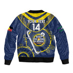 Custom NRL Cowboys NAIDOC Week Bomber Jacket Keep The Fire Burning Indigenous Art