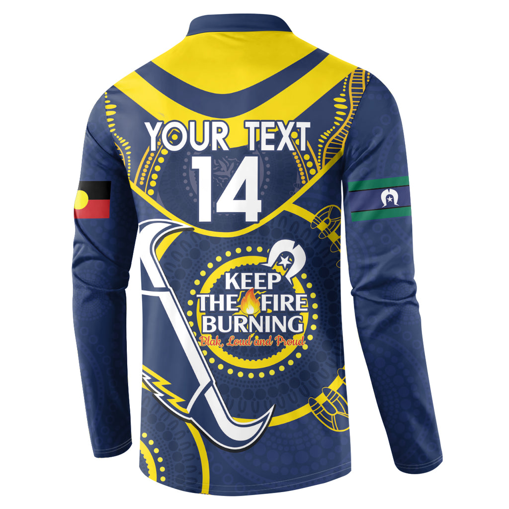 Custom NRL Cowboys NAIDOC Week Button Sweatshirt Keep The Fire Burning Indigenous Art
