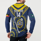 Custom NRL Cowboys NAIDOC Week Button Sweatshirt Keep The Fire Burning Indigenous Art