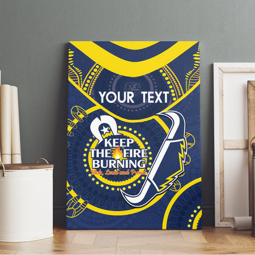 Custom NRL Cowboys NAIDOC Week Canvas Wall Art Keep The Fire Burning Indigenous Art