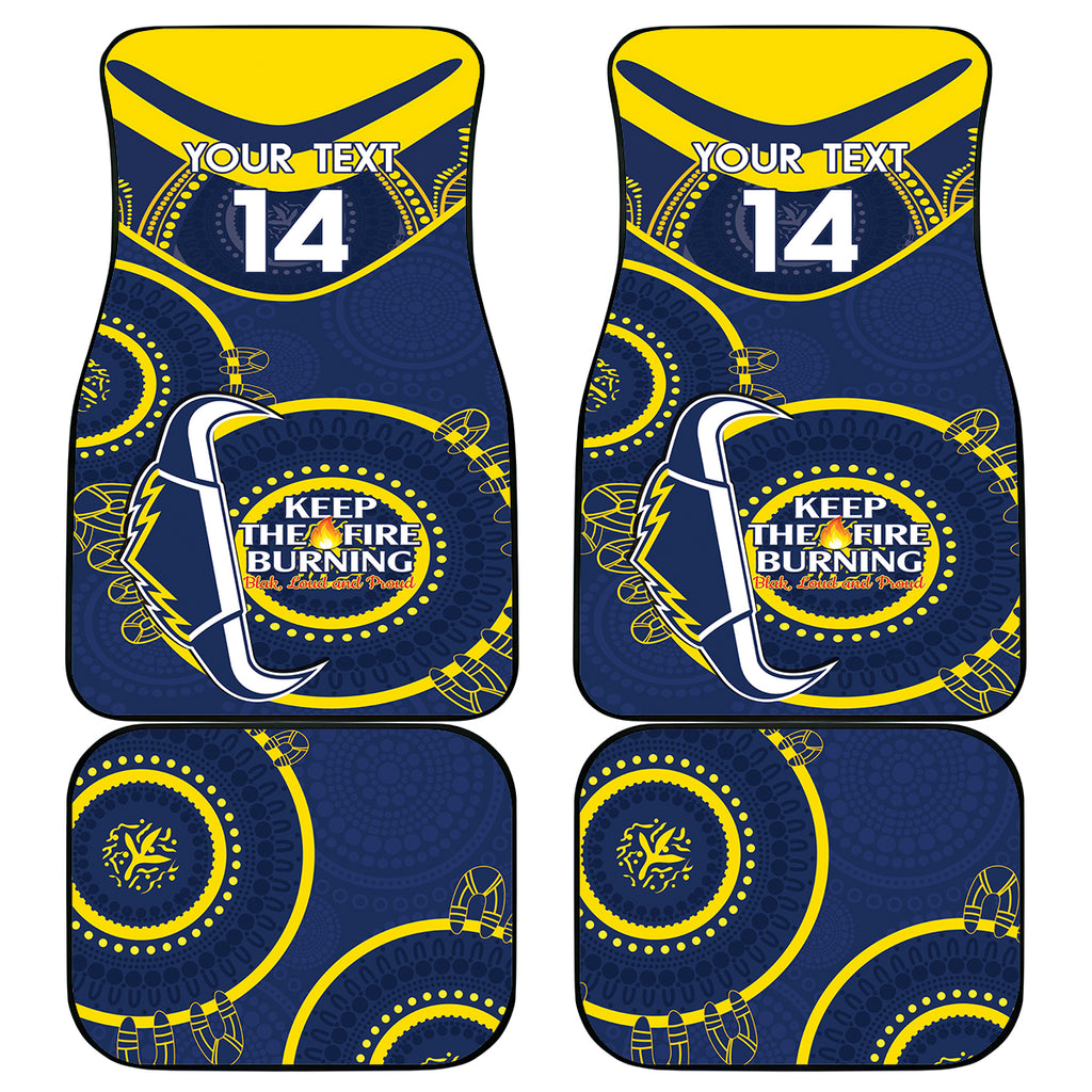 Custom NRL Cowboys NAIDOC Week Car Mats Keep The Fire Burning Indigenous Art