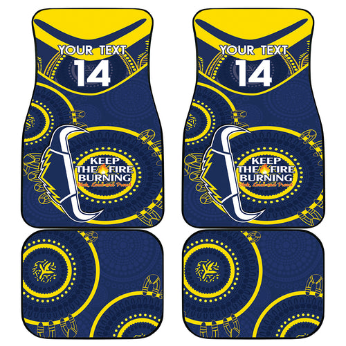 Custom NRL Cowboys NAIDOC Week Car Mats Keep The Fire Burning Indigenous Art