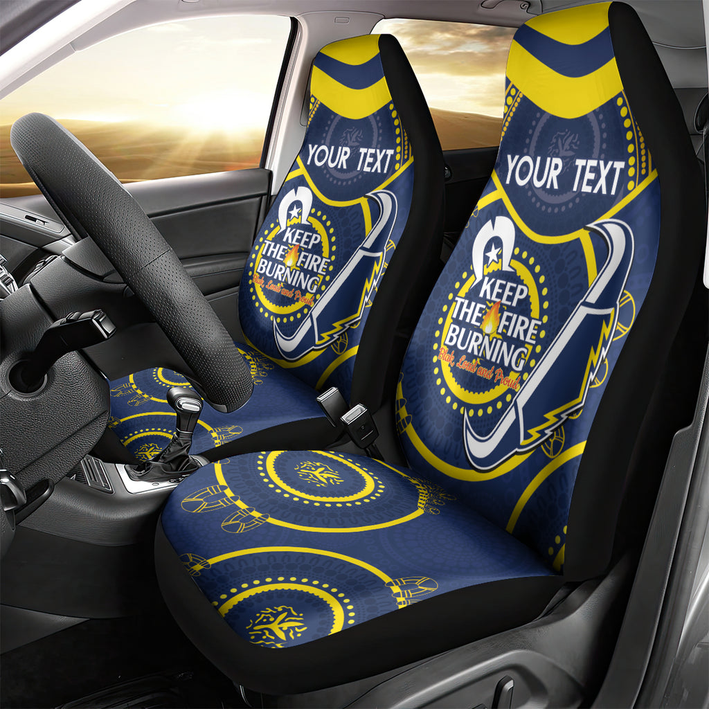 Custom NRL Cowboys NAIDOC Week Car Seat Cover Keep The Fire Burning Indigenous Art