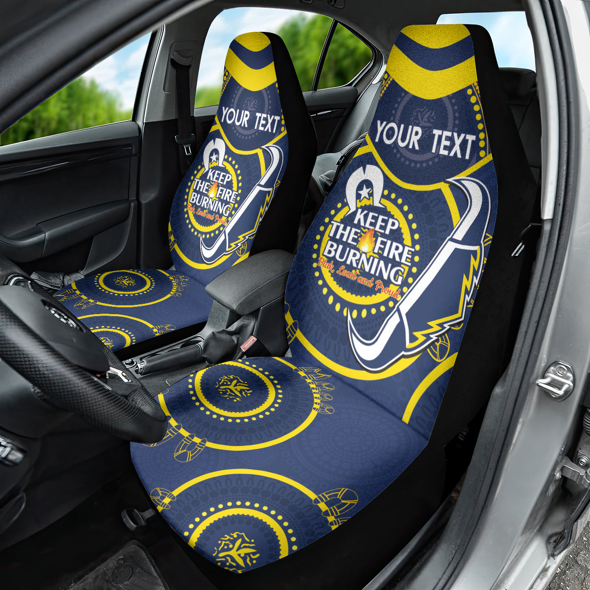 Custom NRL Cowboys NAIDOC Week Car Seat Cover Keep The Fire Burning Indigenous Art