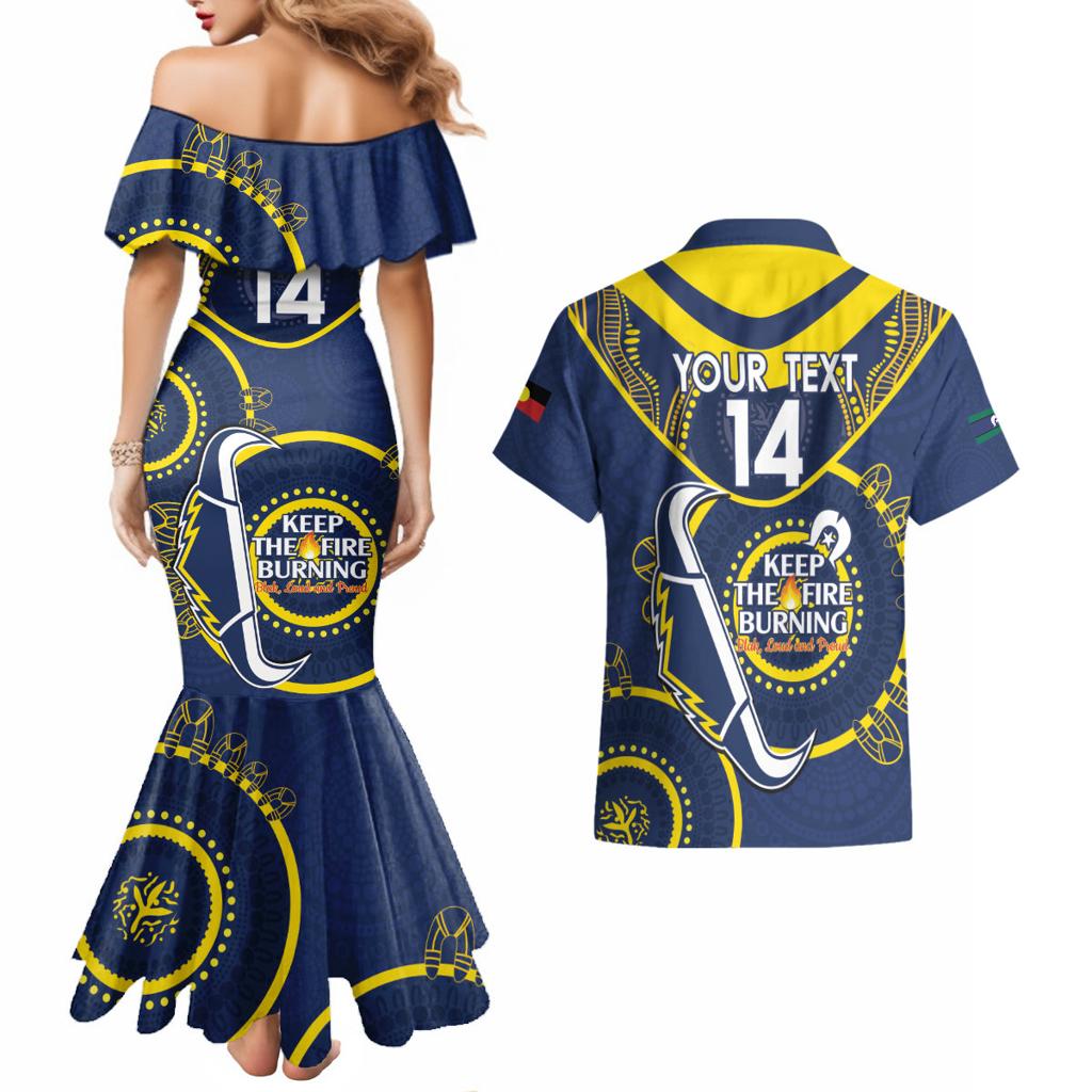 Custom NRL Cowboys NAIDOC Week Couples Matching Mermaid Dress and Hawaiian Shirt Keep The Fire Burning Indigenous Art