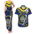 Custom NRL Cowboys NAIDOC Week Couples Matching Tank Maxi Dress and Hawaiian Shirt Keep The Fire Burning Indigenous Art