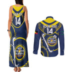 Custom NRL Cowboys NAIDOC Week Couples Matching Tank Maxi Dress and Long Sleeve Button Shirt Keep The Fire Burning Indigenous Art