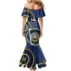 Custom NRL Cowboys NAIDOC Week Family Matching Mermaid Dress and Hawaiian Shirt Keep The Fire Burning Indigenous Art