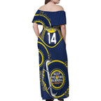 Custom NRL Cowboys NAIDOC Week Family Matching Off Shoulder Maxi Dress and Hawaiian Shirt Keep The Fire Burning Indigenous Art