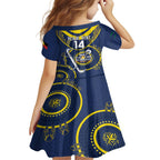 Custom NRL Cowboys NAIDOC Week Family Matching Off Shoulder Short Dress and Hawaiian Shirt Keep The Fire Burning Indigenous Art