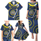Custom NRL Cowboys NAIDOC Week Family Matching Puletasi and Hawaiian Shirt Keep The Fire Burning Indigenous Art