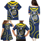 Custom NRL Cowboys NAIDOC Week Family Matching Puletasi and Hawaiian Shirt Keep The Fire Burning Indigenous Art