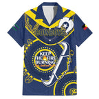 Custom NRL Cowboys NAIDOC Week Family Matching Short Sleeve Bodycon Dress and Hawaiian Shirt Keep The Fire Burning Indigenous Art