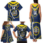 Custom NRL Cowboys NAIDOC Week Family Matching Tank Maxi Dress and Hawaiian Shirt Keep The Fire Burning Indigenous Art