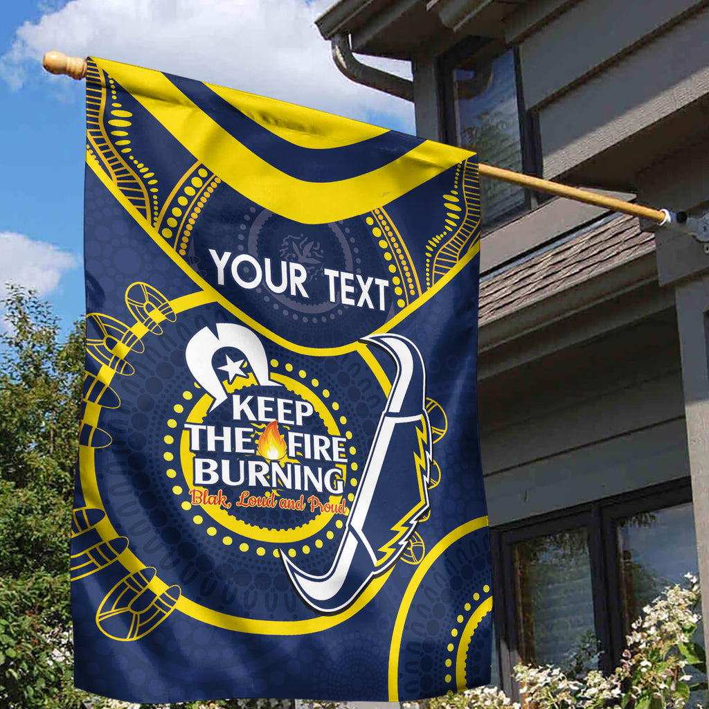 Custom NRL Cowboys NAIDOC Week Garden Flag Keep The Fire Burning Indigenous Art