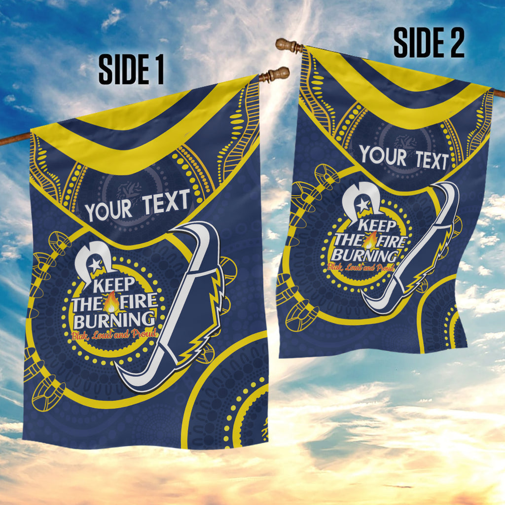 Custom NRL Cowboys NAIDOC Week Garden Flag Keep The Fire Burning Indigenous Art