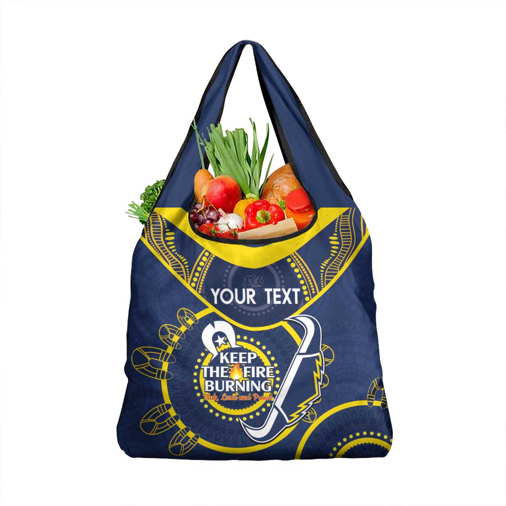 Custom NRL Cowboys NAIDOC Week Grocery Bag Keep The Fire Burning Indigenous Art