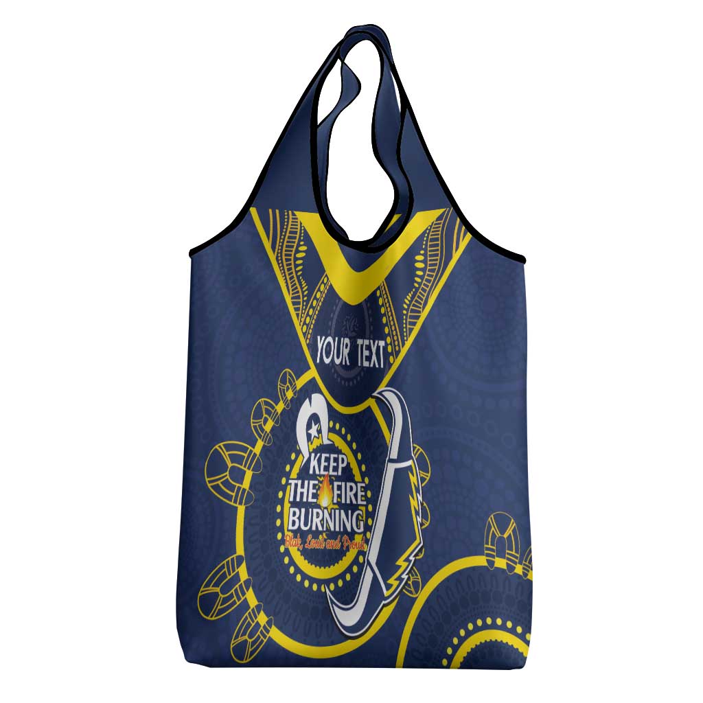 Custom NRL Cowboys NAIDOC Week Grocery Bag Keep The Fire Burning Indigenous Art