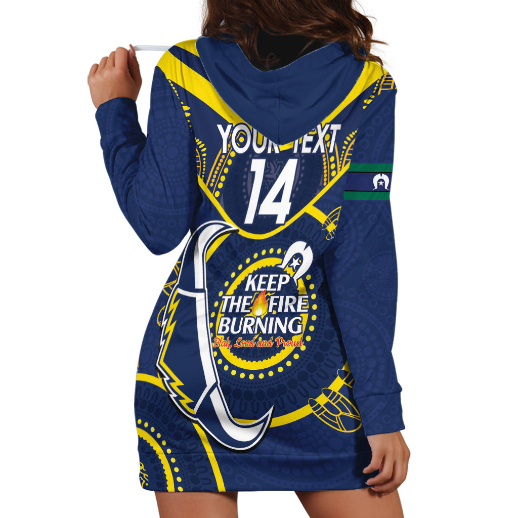 Custom NRL Cowboys NAIDOC Week Hoodie Dress Keep The Fire Burning Indigenous Art