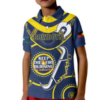 Custom NRL Cowboys NAIDOC Week Kid Polo Shirt Keep The Fire Burning Indigenous Art