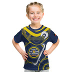 Custom NRL Cowboys NAIDOC Week Kid T Shirt Keep The Fire Burning Indigenous Art