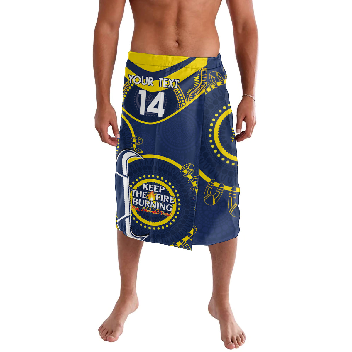 Custom NRL Cowboys NAIDOC Week Lavalava Keep The Fire Burning Indigenous Art