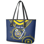 Custom NRL Cowboys NAIDOC Week Leather Tote Bag Keep The Fire Burning Indigenous Art