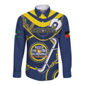 Custom NRL Cowboys NAIDOC Week Long Sleeve Button Shirt Keep The Fire Burning Indigenous Art