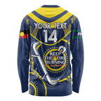 Custom NRL Cowboys NAIDOC Week Long Sleeve Shirt Keep The Fire Burning Indigenous Art