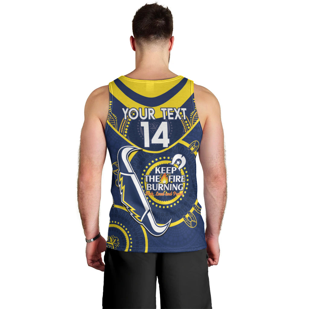Custom NRL Cowboys NAIDOC Week Men Tank Top Keep The Fire Burning Indigenous Art