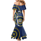 Custom NRL Cowboys NAIDOC Week Mermaid Dress Keep The Fire Burning Indigenous Art