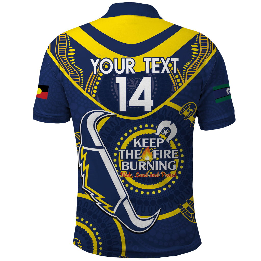 Custom NRL Cowboys NAIDOC Week Polo Shirt Keep The Fire Burning Indigenous Art
