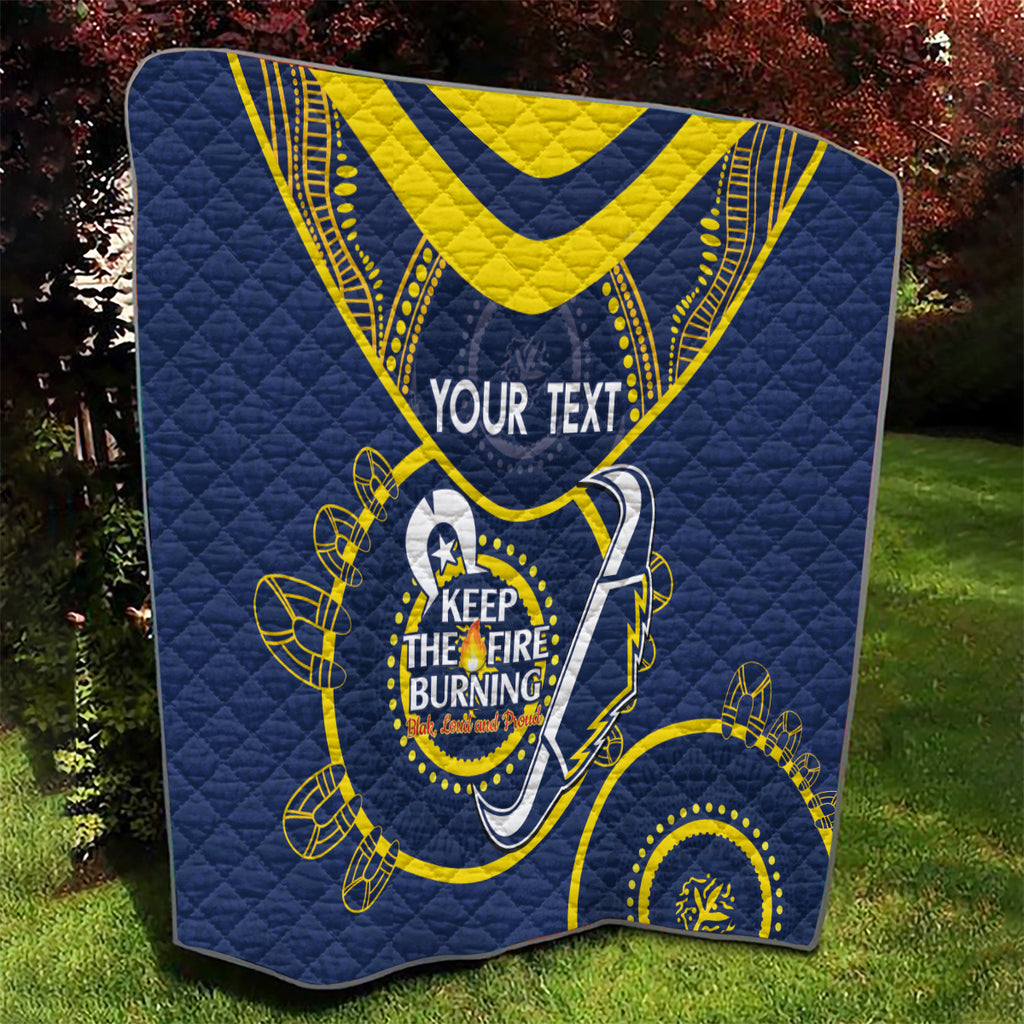 Custom NRL Cowboys NAIDOC Week Quilt Keep The Fire Burning Indigenous Art
