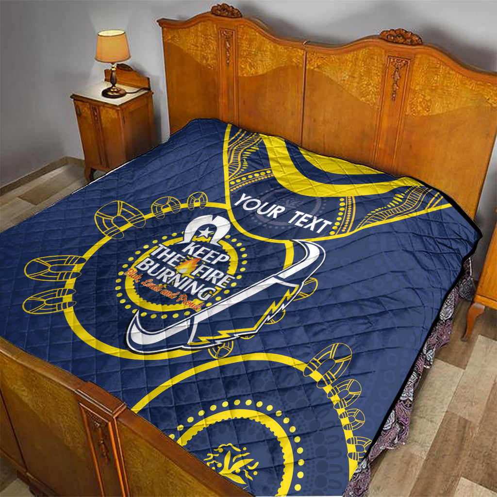 Custom NRL Cowboys NAIDOC Week Quilt Keep The Fire Burning Indigenous Art