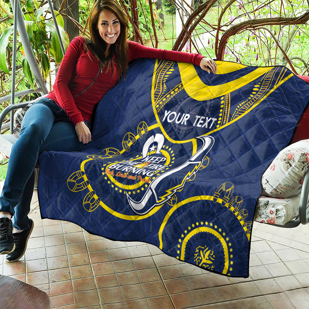 Custom NRL Cowboys NAIDOC Week Quilt Keep The Fire Burning Indigenous Art