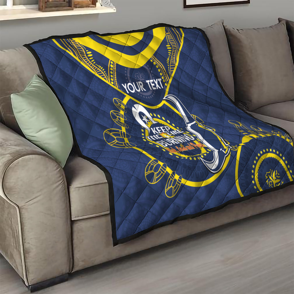 Custom NRL Cowboys NAIDOC Week Quilt Keep The Fire Burning Indigenous Art