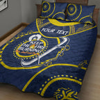 Custom NRL Cowboys NAIDOC Week Quilt Bed Set Keep The Fire Burning Indigenous Art
