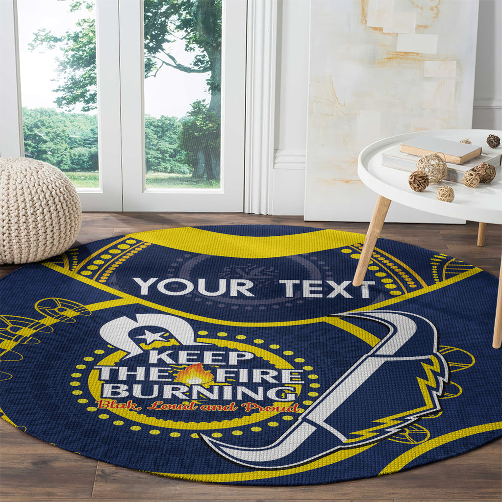 Custom NRL Cowboys NAIDOC Week Round Carpet Keep The Fire Burning Indigenous Art