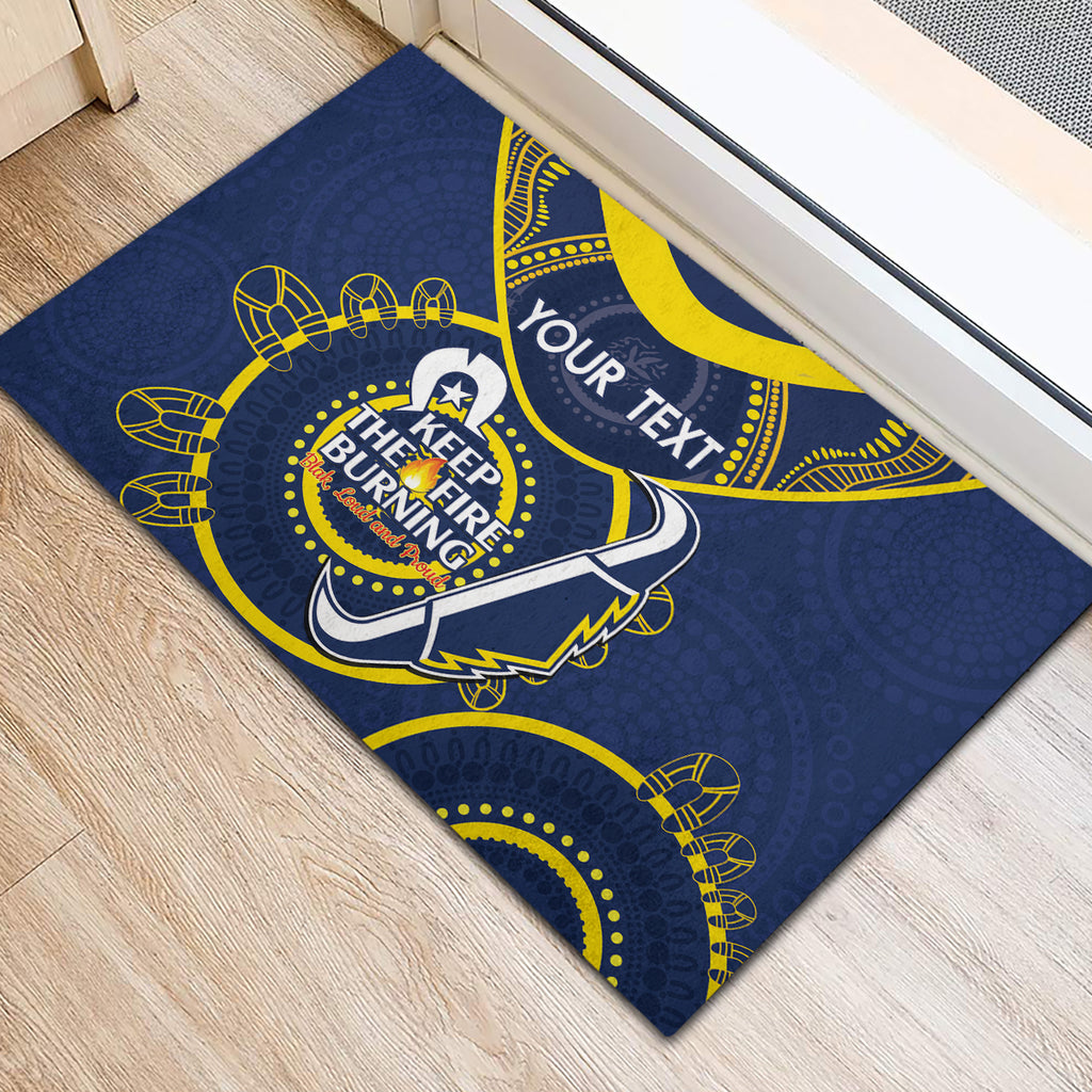 Custom NRL Cowboys NAIDOC Week Rubber Doormat Keep The Fire Burning Indigenous Art