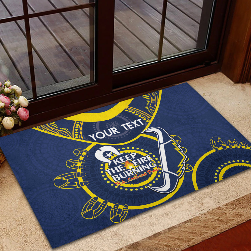 Custom NRL Cowboys NAIDOC Week Rubber Doormat Keep The Fire Burning Indigenous Art