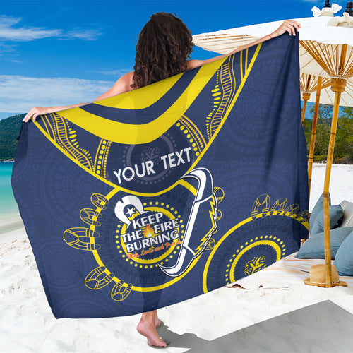 Custom NRL Cowboys NAIDOC Week Sarong Keep The Fire Burning Indigenous Art