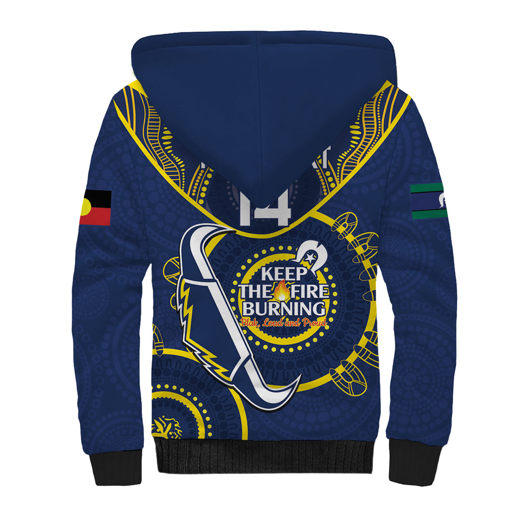 Custom NRL Cowboys NAIDOC Week Sherpa Hoodie Keep The Fire Burning Indigenous Art