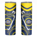 NRL Cowboys NAIDOC Week Skinny Tumbler Keep The Fire Burning Indigenous Art